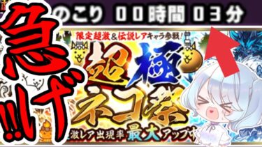 【女性実況】残り３分の奇跡？！最後の超極ネコ祭をとことん楽しもう！！【にゃんこ大戦争】