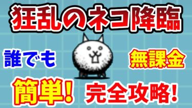 【にゃんこ大戦争】狂乱のネコ完全攻略！無課金で簡単に勝てる方法を解説！【初心者】