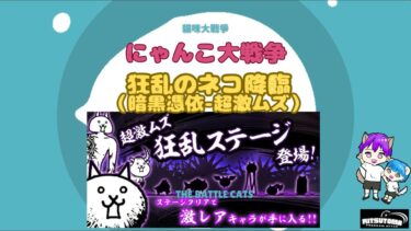 《にゃんこ大戦争-The battle cats》リクエスト有り②　￥無課金勢￥ 狂乱のネコ降臨（暗黒憑依-超激ムズ）240801②もっと低レベ　[貓咪大戰爭-냥코 대전쟁]