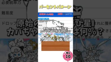 【にゃんこ大戦争】Q原始の強敵再びのカバちゃんの倍率は何％？ #にゃんこ大戦争 #ゆっくり実況 #ネプリーグ#shorts #battlecats