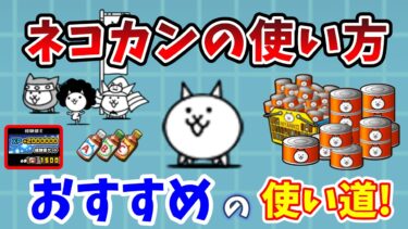 【にゃんこ大戦争】おすすめの猫缶の使い道！損しないネコカンの使い方を徹底解説！【初心者】