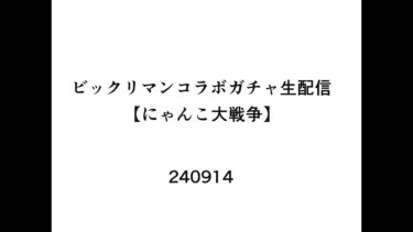 ビックリマンコラボガチャ生配信【にゃんこ大戦争】　240914