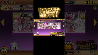 にゃんこ大戦争　女王祭一連で伝説レア？！#にゃんこ大戦争 #にゃんこ大戦争ガチャ #にゃんこ大戦争初心者