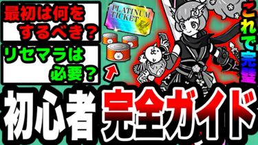 【にゃんこ大戦争】これ1本で完璧！リセマラは必要か、ガチャを引くべきタイミングなど基本的な進め方を徹底解説！【にゃんこ大戦争12周年】【にゃんこスロット】【プラチナチケット】【初心者】