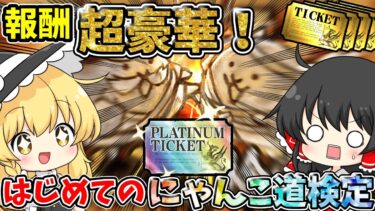 にゃんこ大戦争【報酬超豪華！】にゃんこ道検定に初めて挑んでみた結果！？　【ゆっくり実況】【無課金】part