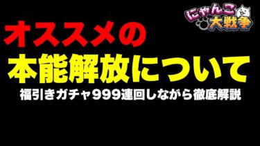 オススメの本能解放について、福引ガチャ999連回しながら解説　#にゃんこ大戦争