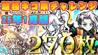 【にゃんこ大戦争】幼天女ルーナくらい引けるーな！　25年1月　最大レアチケ270枚で挑む超極ネコ祭チャレンジ