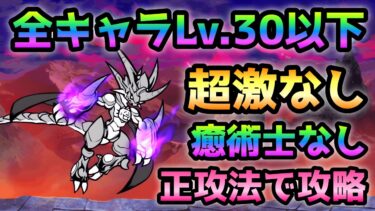 ネコムート大試練  Lv.30以下＆超激なし＆癒術士なし  正攻法で攻略　にゃんこ大戦争　覚醒ムート本能解放への道